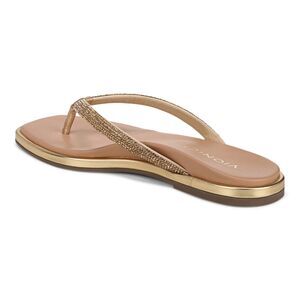 NEW Vionic Vista Shine Gold Women's Flip Flop Sandal Size 10